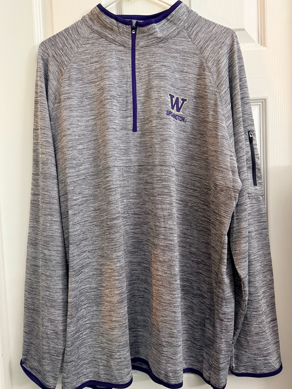 UW Huskies Performance Quarter-Zip Pullover with Purple Trim
